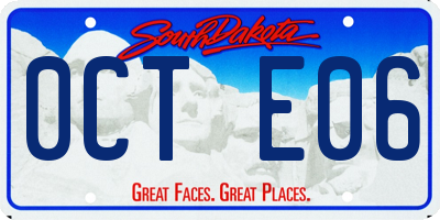 SD license plate 0CTE06