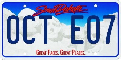 SD license plate 0CTE07
