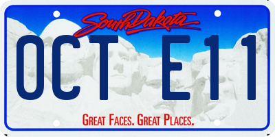 SD license plate 0CTE11