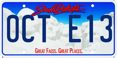 SD license plate 0CTE13