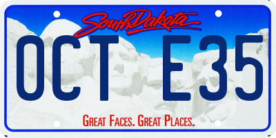 SD license plate 0CTE35