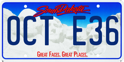 SD license plate 0CTE36
