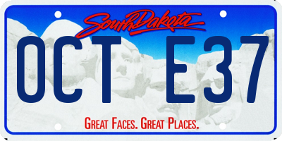SD license plate 0CTE37