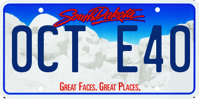 SD license plate 0CTE40
