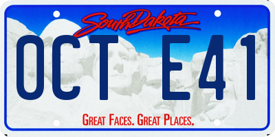 SD license plate 0CTE41