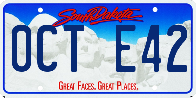 SD license plate 0CTE42