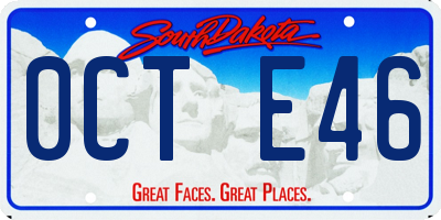 SD license plate 0CTE46
