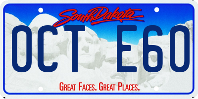 SD license plate 0CTE60