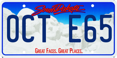 SD license plate 0CTE65