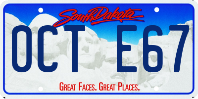 SD license plate 0CTE67