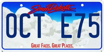 SD license plate 0CTE75