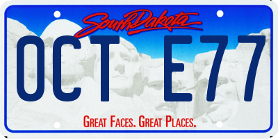 SD license plate 0CTE77