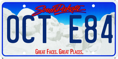 SD license plate 0CTE84