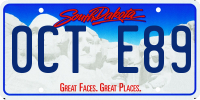 SD license plate 0CTE89