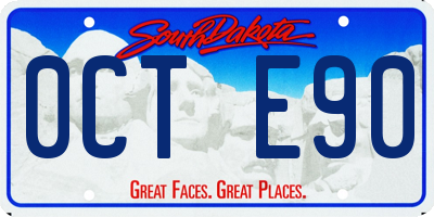 SD license plate 0CTE90