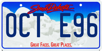 SD license plate 0CTE96