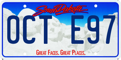 SD license plate 0CTE97
