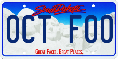 SD license plate 0CTF00