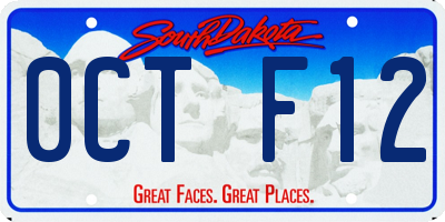 SD license plate 0CTF12