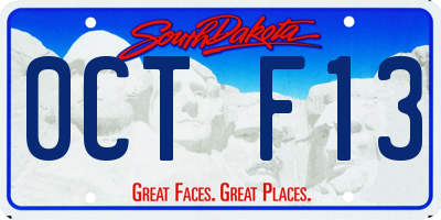 SD license plate 0CTF13