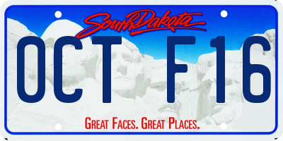 SD license plate 0CTF16