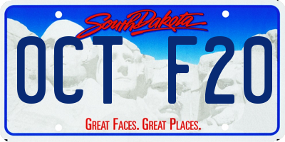 SD license plate 0CTF20