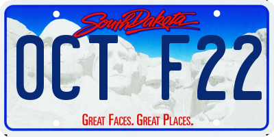 SD license plate 0CTF22