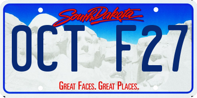 SD license plate 0CTF27