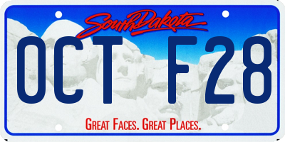 SD license plate 0CTF28