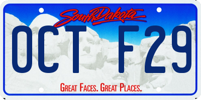 SD license plate 0CTF29