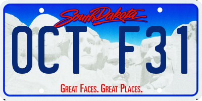 SD license plate 0CTF31