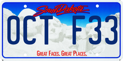 SD license plate 0CTF33