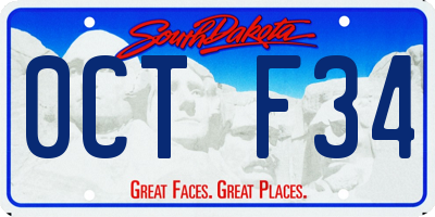 SD license plate 0CTF34