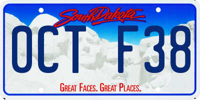 SD license plate 0CTF38