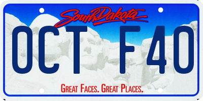 SD license plate 0CTF40
