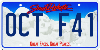 SD license plate 0CTF41