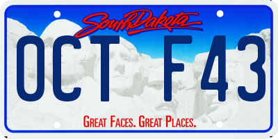 SD license plate 0CTF43