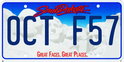 SD license plate 0CTF57