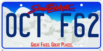 SD license plate 0CTF62