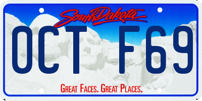SD license plate 0CTF69