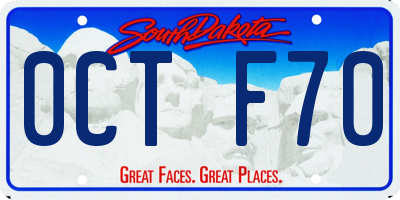 SD license plate 0CTF70