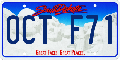 SD license plate 0CTF71