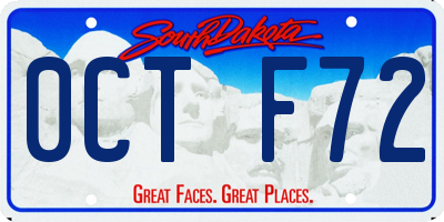 SD license plate 0CTF72