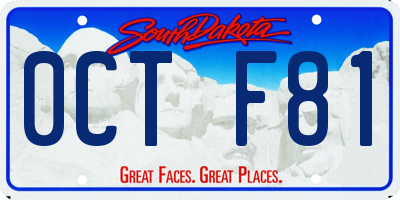 SD license plate 0CTF81