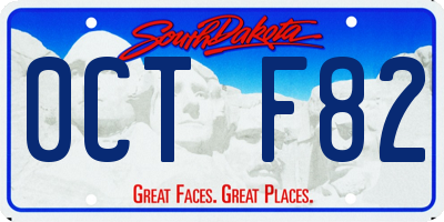 SD license plate 0CTF82