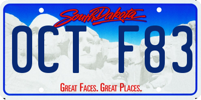 SD license plate 0CTF83