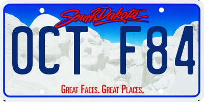 SD license plate 0CTF84