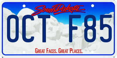 SD license plate 0CTF85