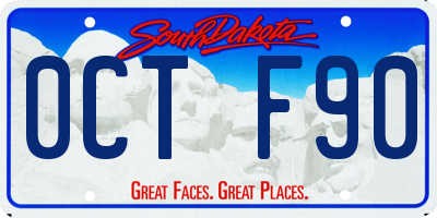 SD license plate 0CTF90