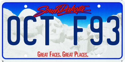 SD license plate 0CTF93